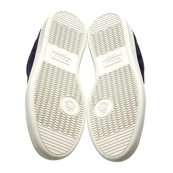 Bally Crest Romy Suede Slip-On Sneakers Navy Blue - NWB $400 - Picture 6 of 7